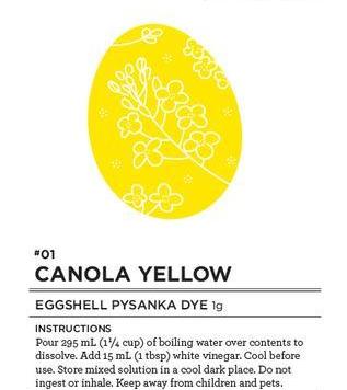 #01 Canola Yellow Eggshell Pysanka Dye