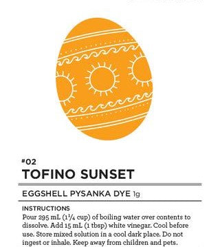 #02 Tofino Sunset Eggshell Pysanka Dye