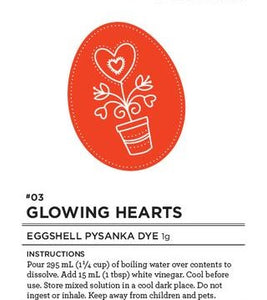 #03 Glowing Hearts Eggshell Pysanka Dye