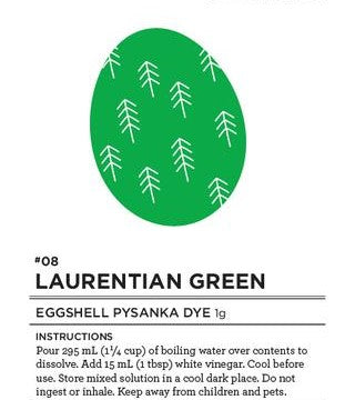 #08 Laurentian Green Eggshell Pysanka Dye