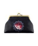 Load image into Gallery viewer, Flower print kiss lock frame coin purse