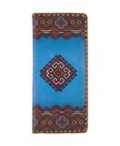 Load image into Gallery viewer, Blue Ukraine Embroidery Print Large Flat Wallet