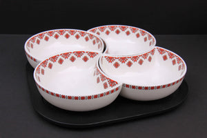 4pc serving set with tray