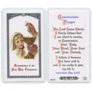 Communion Prayer Girl -Prayer Card