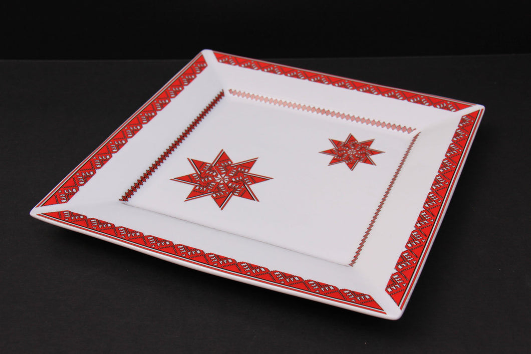 square holiday platter