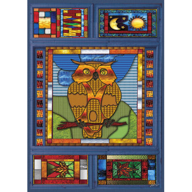 Stained Glass Owl- 1000 PC