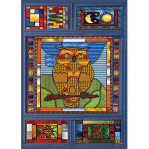 Stained Glass Owl- 1000 PC