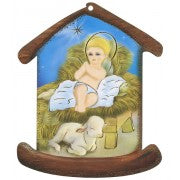 Nativity House Plaque- Christmas Tree Ornament