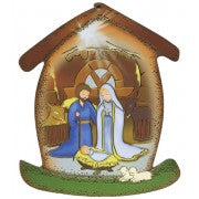 Nativity House Plaque- Christmas Tree Ornament