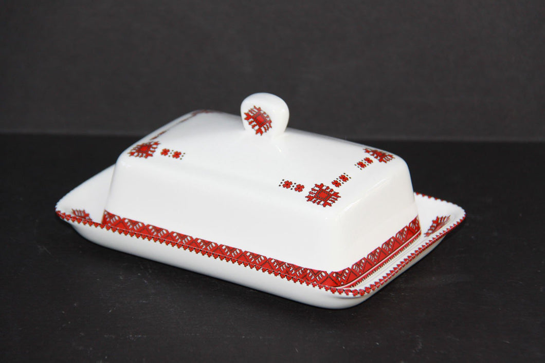 rectangular classic covered butter dish
