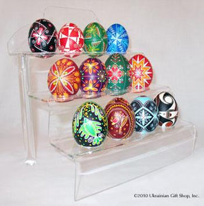 12 Egg Lucite Step Stand